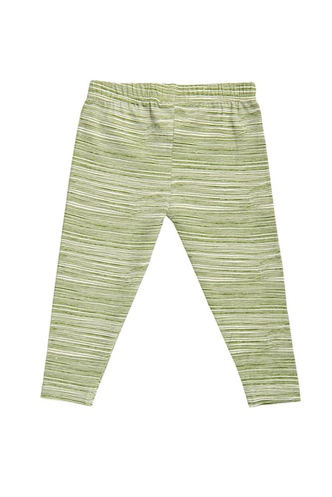 Nui Organics. Grønstribede leggings i økologisk bomuld