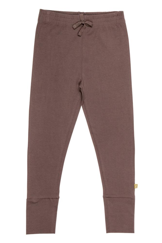 Nui Organics. Brune leggings i økologisk bomuldsjersey