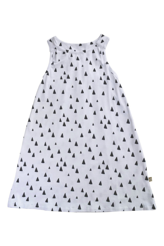 Tank Top Kjole Hvid Med Sejlprint