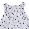 Nui Organic: Tank Top kjole, hvid med sejlprint, udsnit