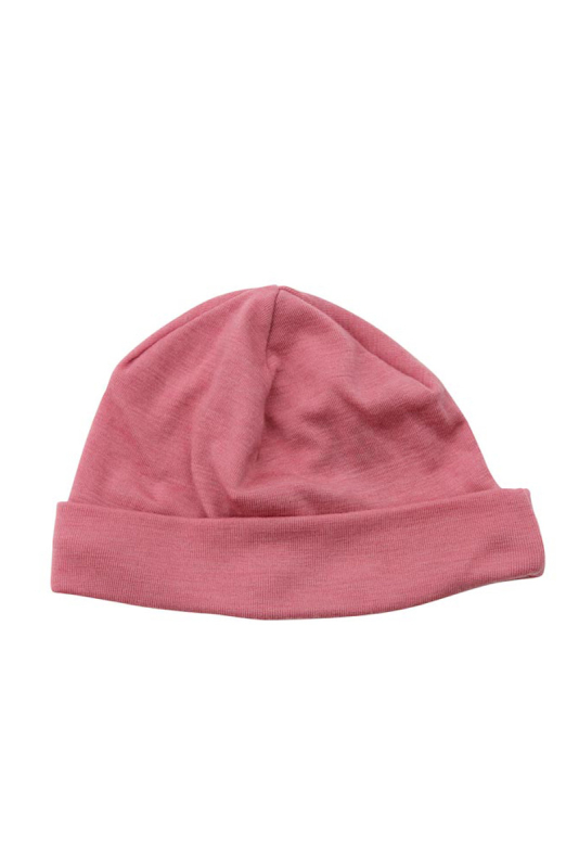 Se Baby beanie uldhue - Dark coral hos pureorganic.dk