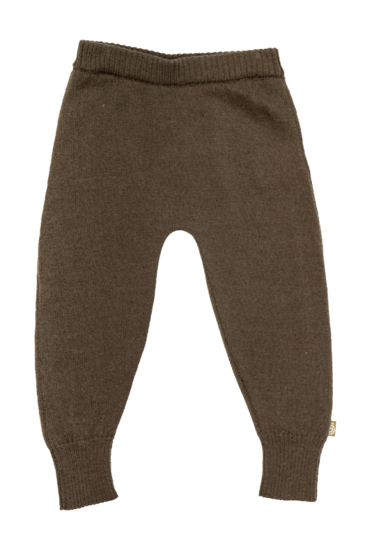 Nui Organics Baby Strikbukser i Merinould Olivengrøn