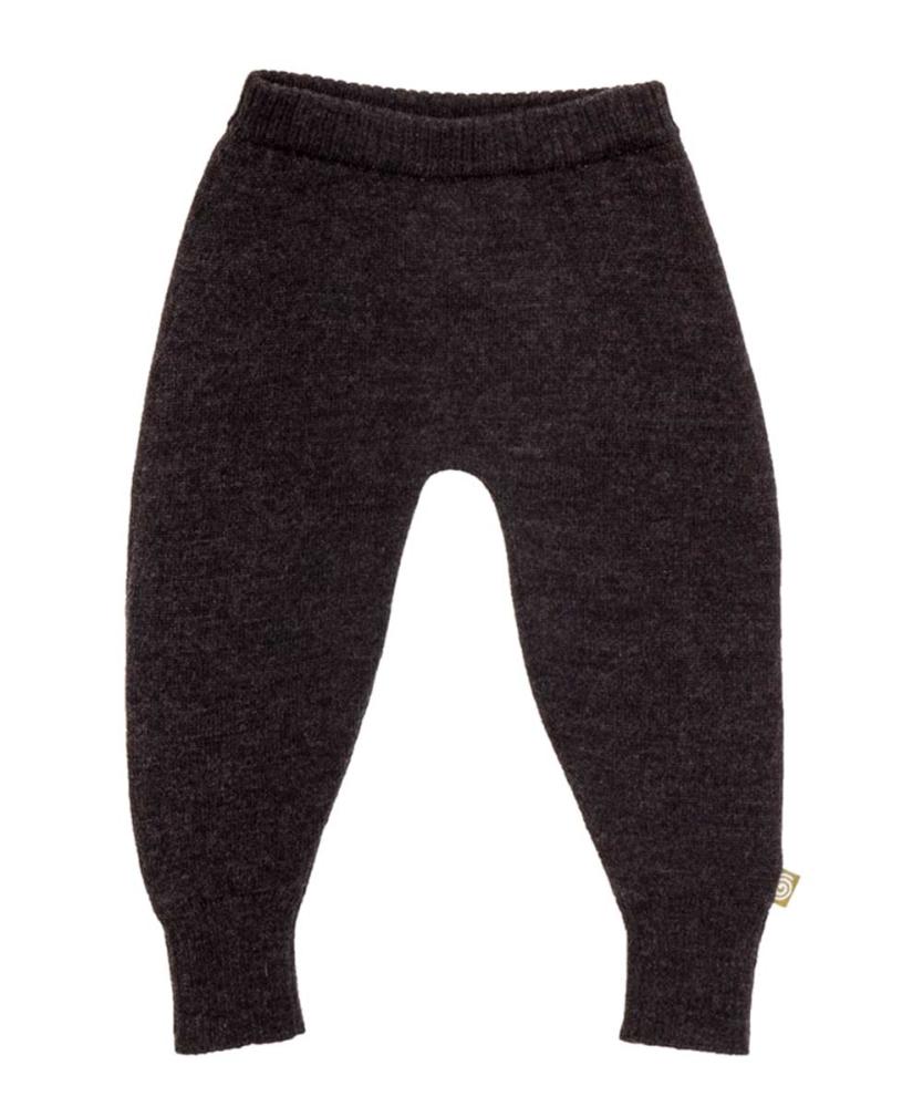 Nui Organics. Koksgrå baby strik bukser i økologisk merinould