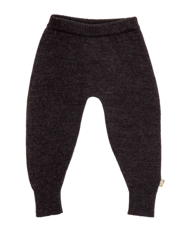 Nui Organics Baby Strikbukser i Merinould Koksgrå