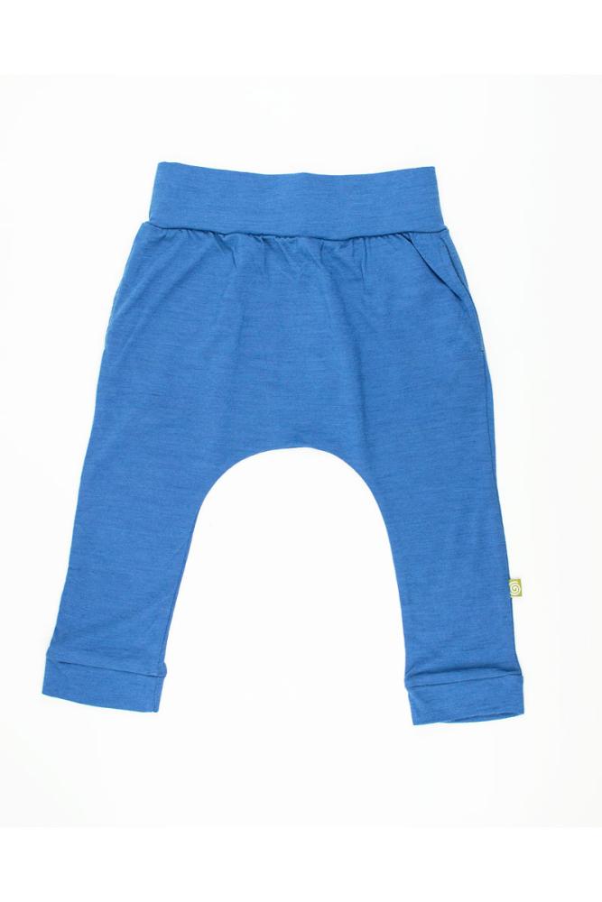 Nui Organics. Blå baby ballonbuks i økologisk merinould