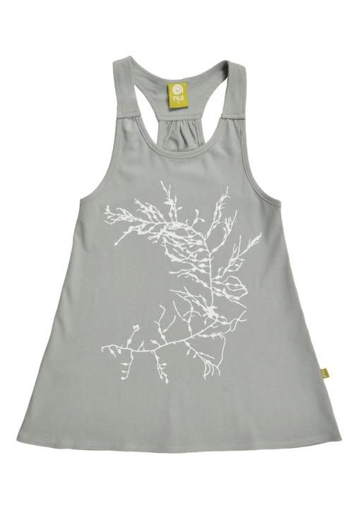 Nui Organics. Tank Top sommerkjole i grå økologisk bomuldsjersey