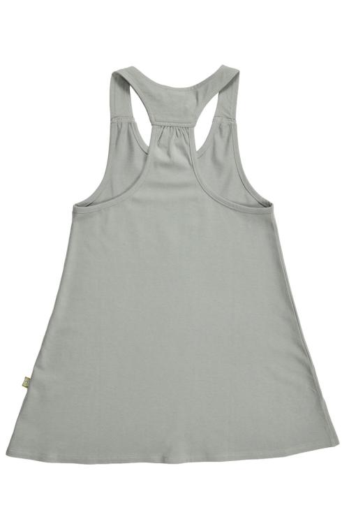 Nui Organics. Tank Top sommerkjole i grå økologisk bomuldsjersey, bag