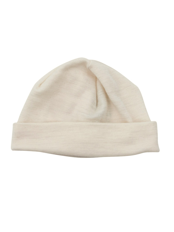 Billede af Baby beanie uldhue - Natur