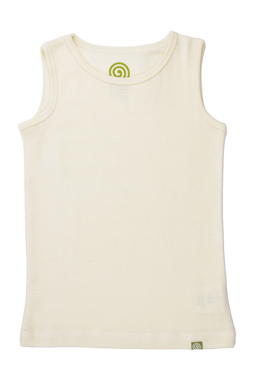 Nui Organics Uldundertrøje Med Brede Stropper i Merinould Råhvid