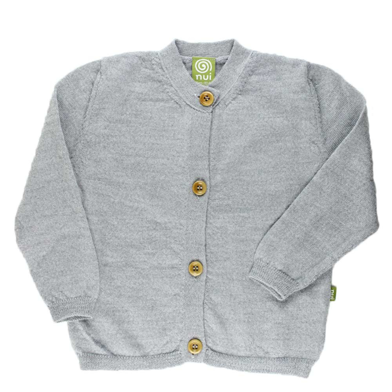 Lysegrå Uld Cardigan