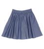 Nui Organics. Blå rundskåret nederdel i økologisk chambray (tynd denim)