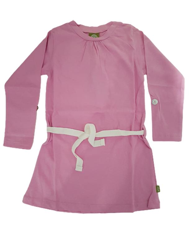 Nui Organics. Jerseykjole,  pink i  økologisk bomuld