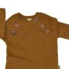 Nui Organics. Uld sweater til småbørn - messingfarve. Økologisk merinould. Udsnit 