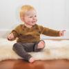 Nui Organics. Uld sweater til de små - messingfarve. Økologisk merinould 