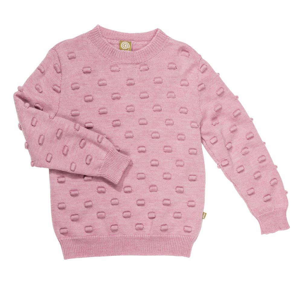 Nui Organics. Rosa sweater i økologisk merinould