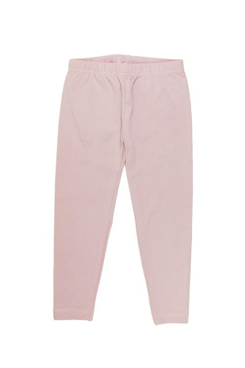 Nui Organics. Støvet rosa pige leggings i økologisk bomuldsjersey