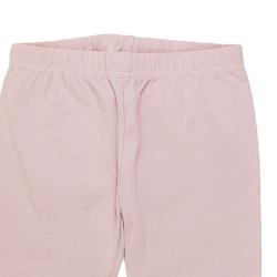 Nui Organics. Støvet rosa pige leggings i økologisk bomuldsjersey, udsnit