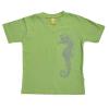 Nui Organics. Grøn t-shirt med søhestprint i økologisk bomuld