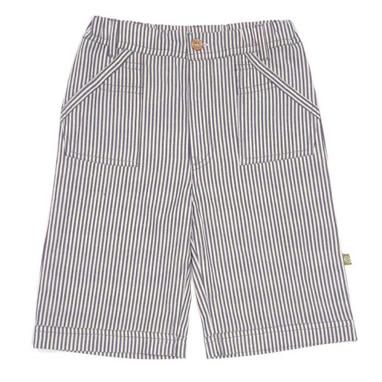 Nui Organics. Mælkedrenge stribede drengeshorts i økologisk bomuld