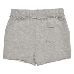 Nui Organics. Grå pige shorts i økologisk sweatshirt jersey, bag