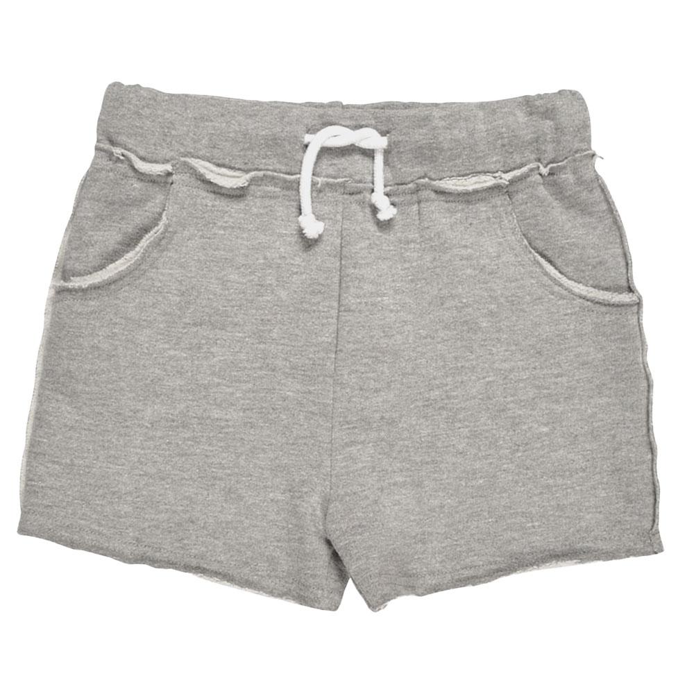 Nui Organics. Grå pige shorts i økologisk sweatshirt jersey