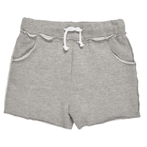 Nui Organics. Grå pige shorts i økologisk sweatshirt jersey