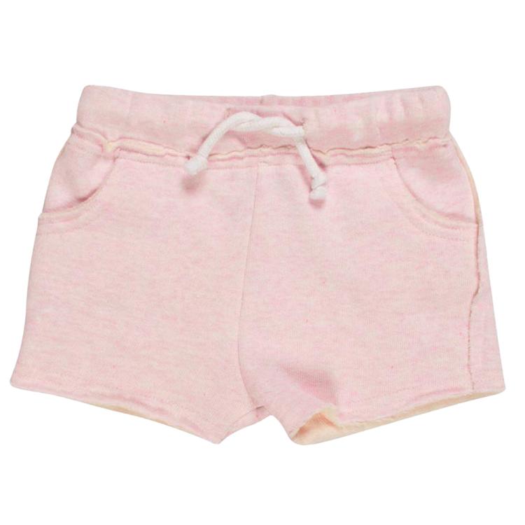 Nui Organics. Pigeshorts i rosa meleret økologisk jersey