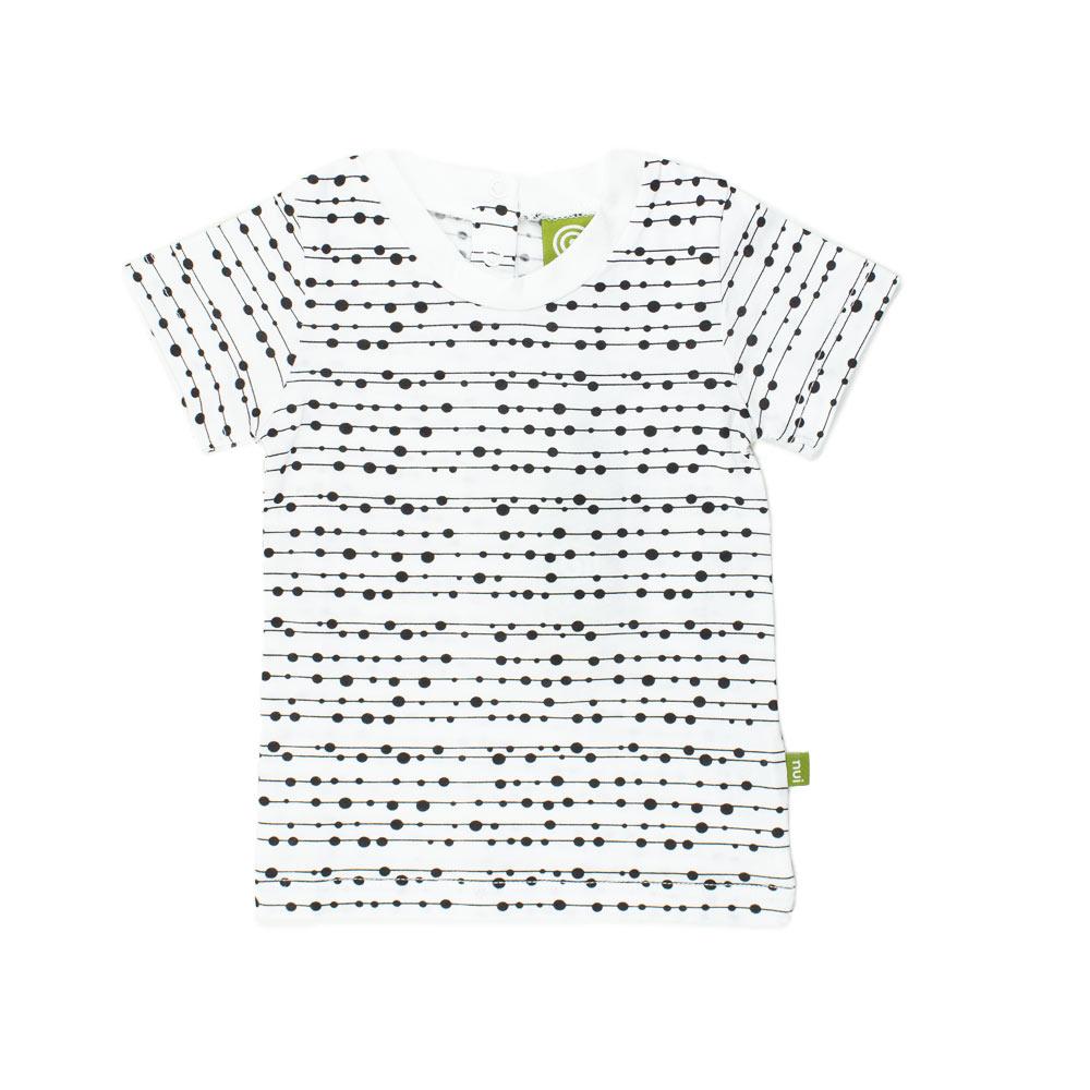 Nui Organics. Baby t-shirt med kort ærme i grafisk print.