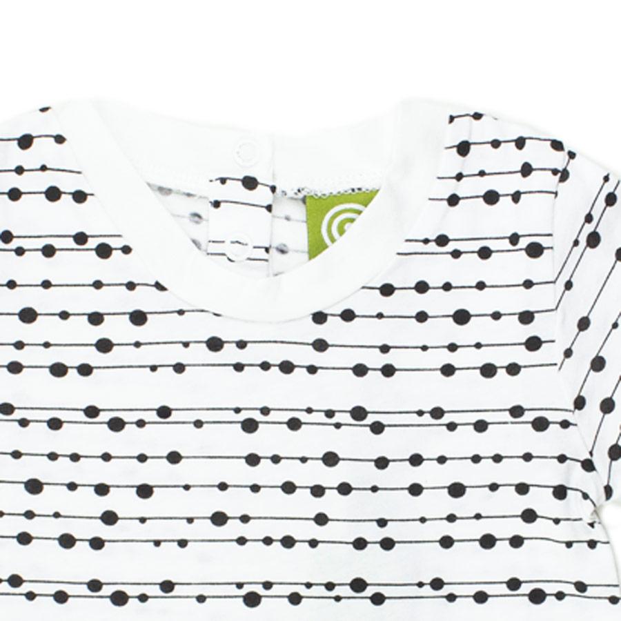 Nui Organics. Baby t-shirt med kort ærme i grafisk print. Udsnit