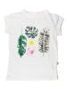 Nui Organics. Hvid t-shirt med plad print i økologisk bomuld