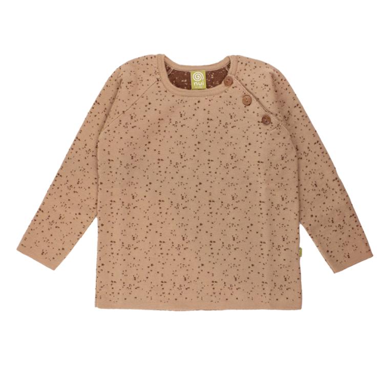 Nui Organics. Dobbeltfarvet sweater i økologisk merinould
