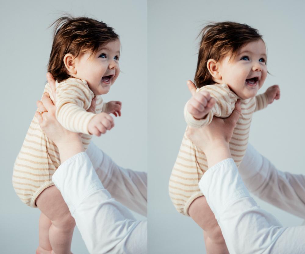 Tiny Tumult, langærmet body Stribet - model