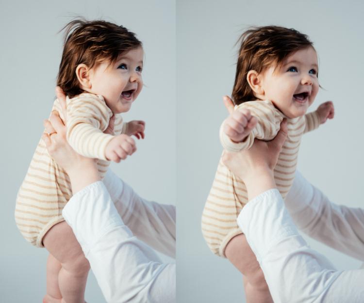 Tiny Tumult, langærmet body Stribet - model