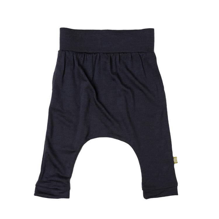 Nui Organics. Baggy gråblå buks i økologisk jersey merinould