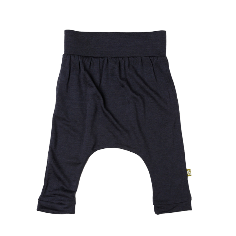 Nui Organics Ballonbukser i merinould til baby Mørkeblå