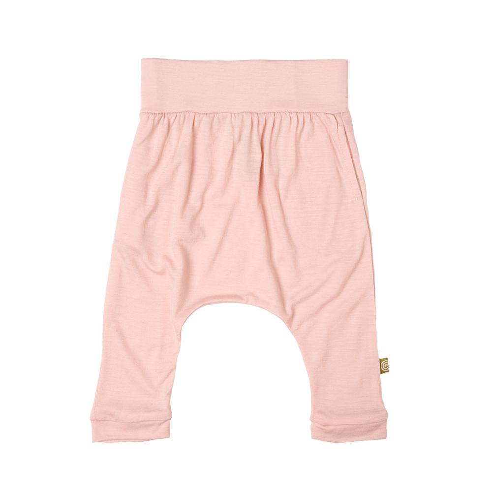 Nui Organic. Ballonbuks i sart rosa uld i økologisk merinould jersey