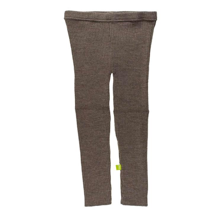 Nui Organics. Brunmeleret uld leggings i økologisk merinould