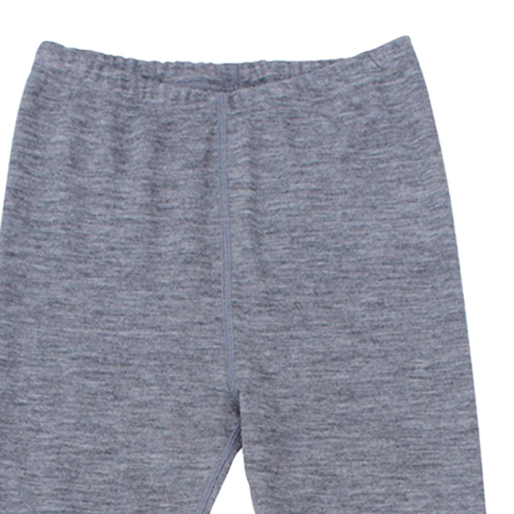 Nui Organics. Gråmeleret uld leggings i økologisk merinould - udsnit
