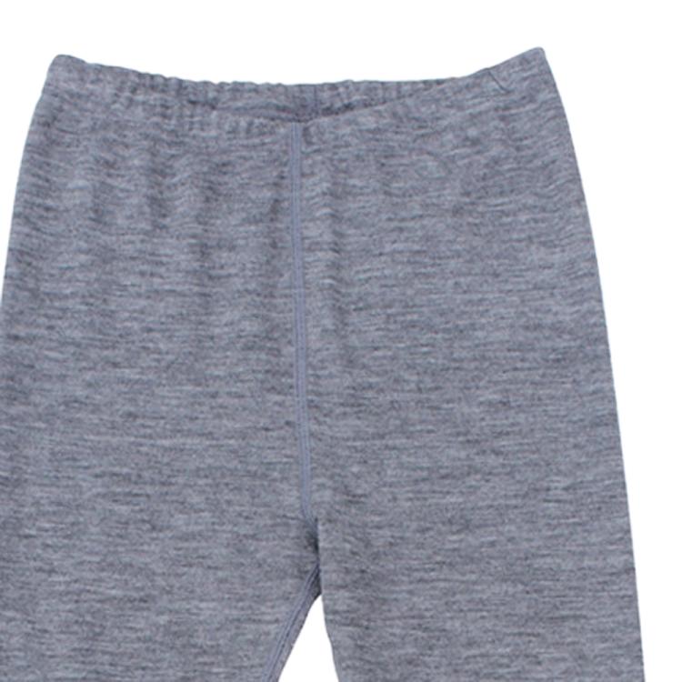 Nui Organics. Gråmeleret uld leggings i økologisk merinould - udsnit