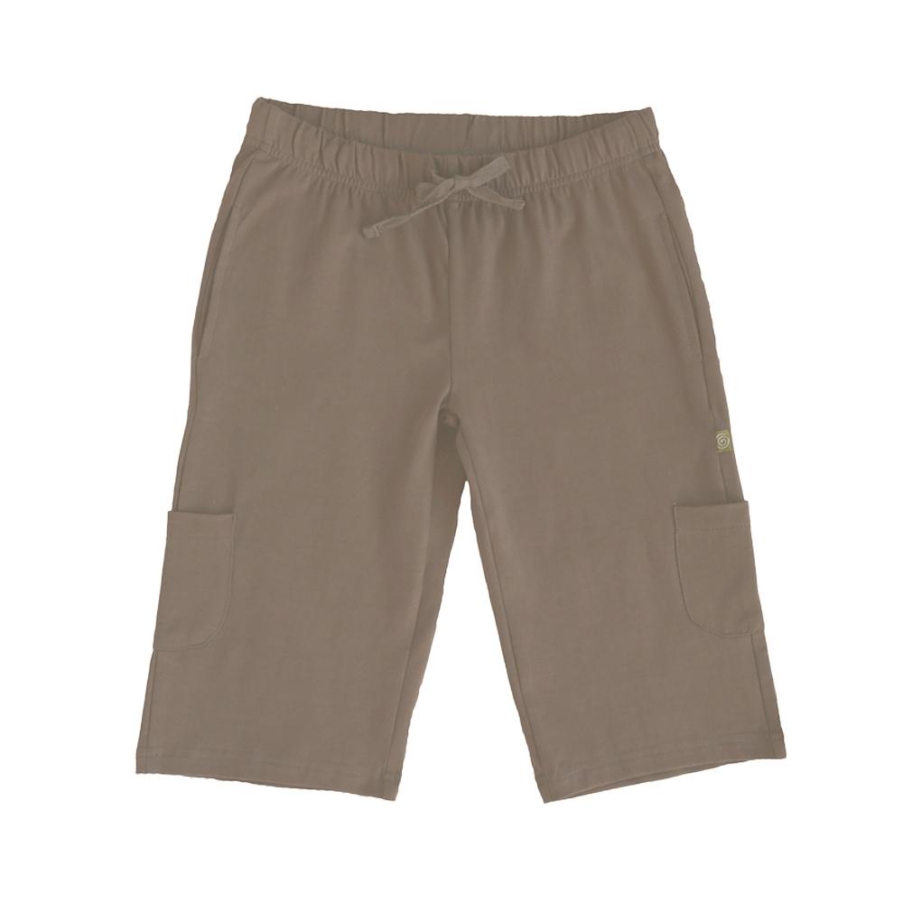 Nui Organics. Brune halvlange drengeshorts i økologisk bomuld