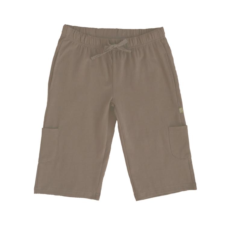 Nui Organics. Brune halvlange drengeshorts i økologisk bomuld