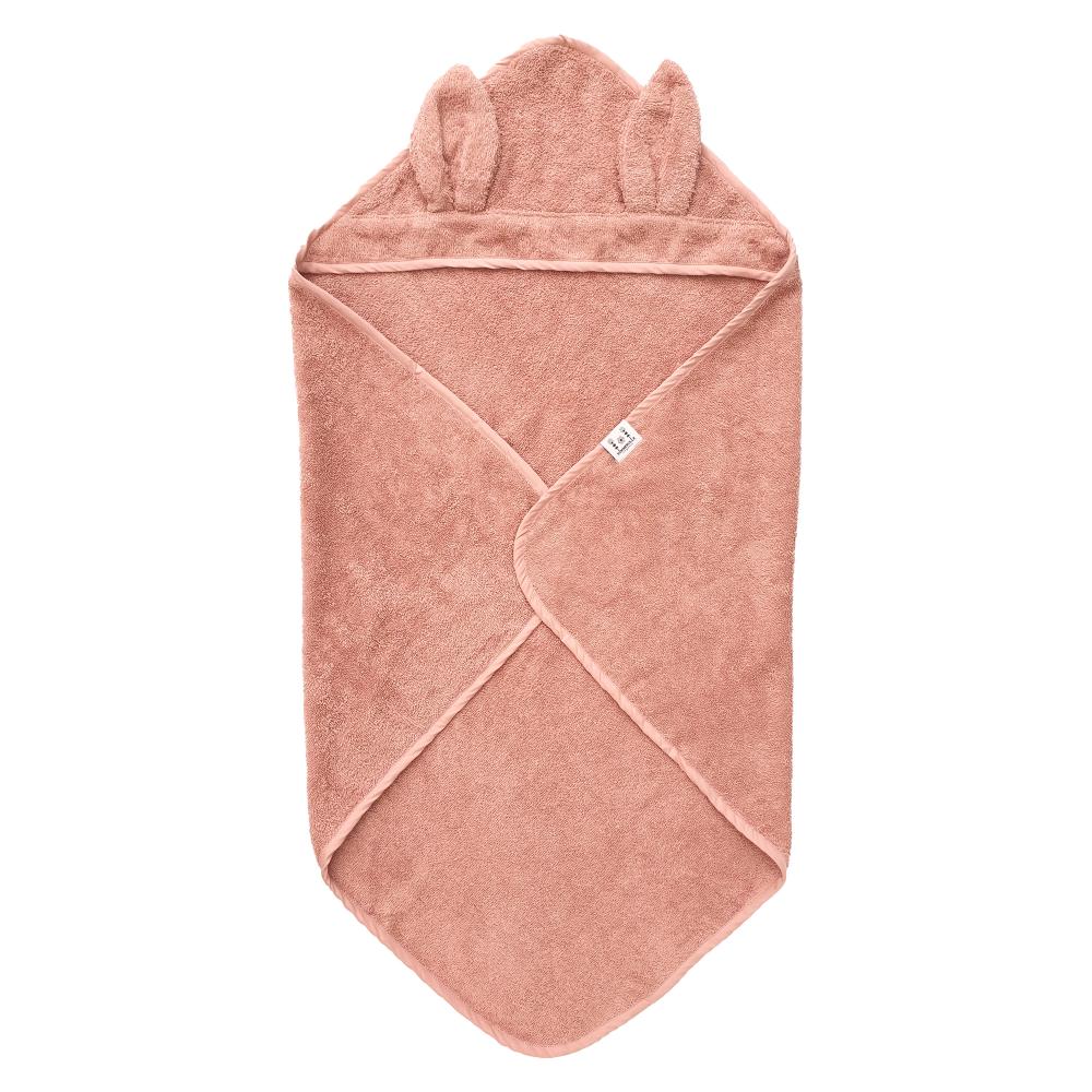 Summerville Organic - Badeslag med hætte i farven Misty Rose / støvet rosa